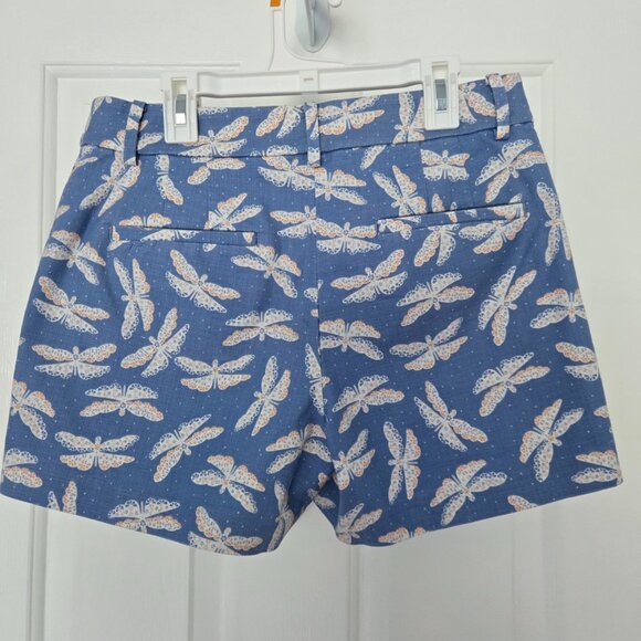 5 for $25 - Loft The Riviera Short Blue Dragonfly Curvy - Picture 5 of 6